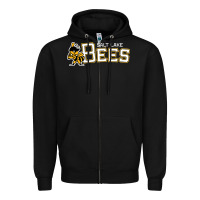 Black salt lake city bees Zipper Hoodie - linhVisuals