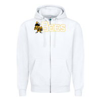 White salt lake city bees Zipper Hoodie - linhVisuals