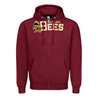 Burgundy salt lake city bees Zipper Hoodie - linhVisuals