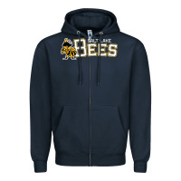 Navy salt lake city bees Zipper Hoodie - linhVisuals