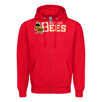 Red salt lake city bees Zipper Hoodie - linhVisuals