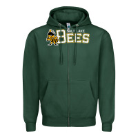 Sports Green salt lake city bees Zipper Hoodie - linhVisuals