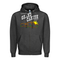 Charcoal Heather arizona grand canyon greetings souvenir tee shirt Zipper Hoodie - linhVisuals