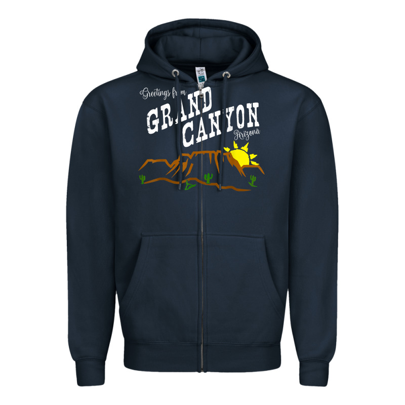 Arizona Grand Canyon Greetings Souvenir Tee Shirt Zipper Hoodie by linhVisuals | Teevron