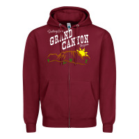 Burgundy arizona grand canyon greetings souvenir tee shirt Zipper Hoodie - linhVisuals