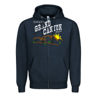 Navy arizona grand canyon greetings souvenir tee shirt Zipper Hoodie - linhVisuals