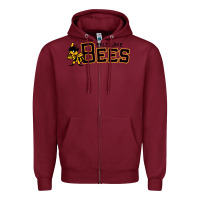Burgundy salt lake city bees Zipper Hoodie - linhVisuals