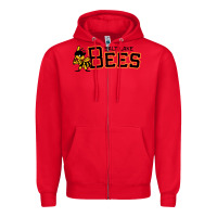 Red salt lake city bees Zipper Hoodie - linhVisuals