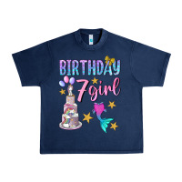 Navy birthday girl 7 Urban Heavy Tee - BundleAndBundleShop