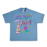 Pebble Blue birthday girl 7 Urban Heavy Tee - BundleAndBundleShop