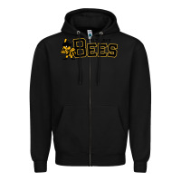 Black salt lake city bees Zipper Hoodie - linhVisuals