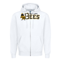 White salt lake city bees Zipper Hoodie - linhVisuals