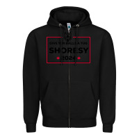 Black shoresy Zipper Hoodie - linhVisuals