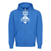 True Royal my husband is a nurse im a proud wife of a nurse Zipper Hoodie - linhVisuals