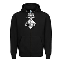 Black my husband is a nurse im a proud wife of a nurse Zipper Hoodie - linhVisuals