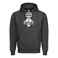 Charcoal Heather my husband is a nurse im a proud wife of a nurse Zipper Hoodie - linhVisuals