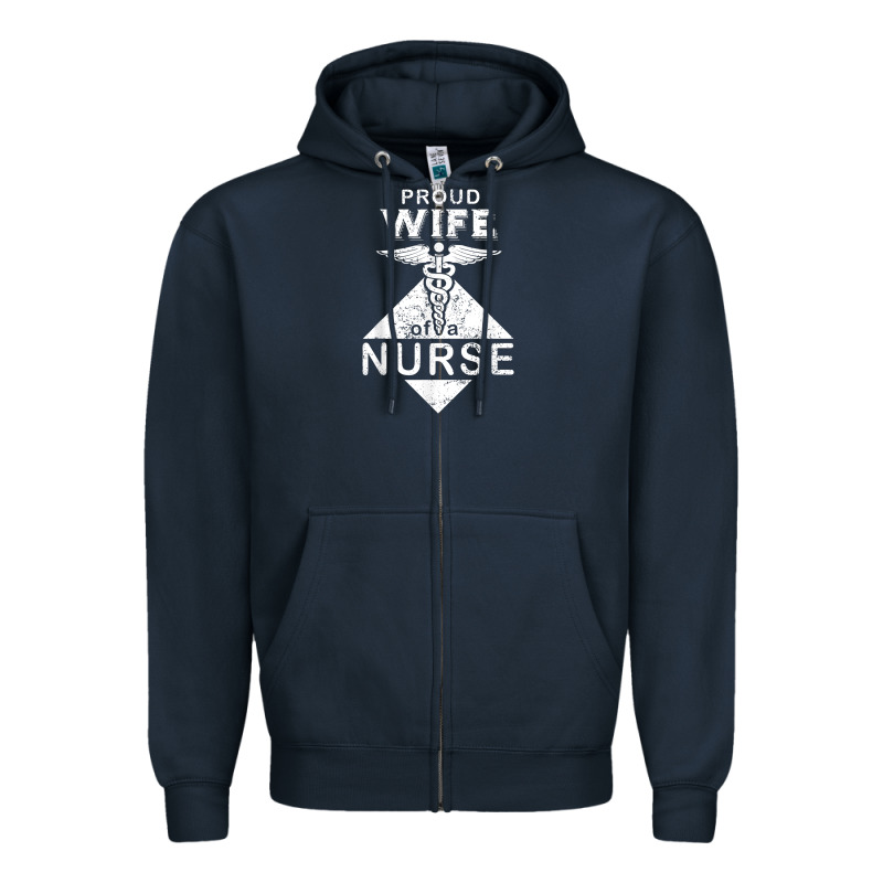 My Husband Is A Nurse Im A Proud Wife Of A Nurse Zipper Hoodie by linhVisuals | Teevron