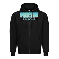 Black arizona shirt   saguaro cactus desert landscape t shirt Zipper Hoodie - linhVisuals