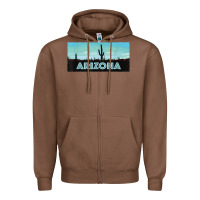 Chestnut arizona shirt   saguaro cactus desert landscape t shirt Zipper Hoodie - linhVisuals