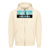 Sandshell arizona shirt   saguaro cactus desert landscape t shirt Zipper Hoodie - linhVisuals