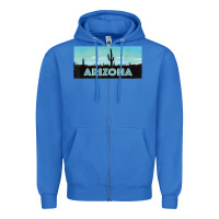 True Royal arizona shirt   saguaro cactus desert landscape t shirt Zipper Hoodie - linhVisuals