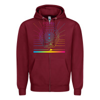Burgundy mṏgwäï müṡïc cṏǹcert Zipper Hoodie - linhVisuals