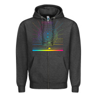 Charcoal Heather mṏgwäï müṡïc cṏǹcert Zipper Hoodie - linhVisuals