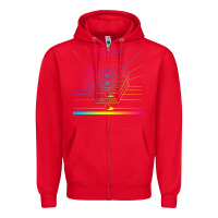 Red mṏgwäï müṡïc cṏǹcert Zipper Hoodie - linhVisuals