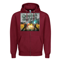 Burgundy drop Zipper Hoodie - linhVisuals