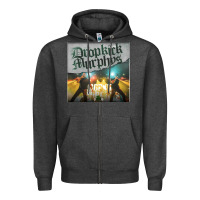 Charcoal Heather drop Zipper Hoodie - linhVisuals