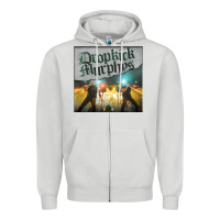 Dove Grey drop Zipper Hoodie - linhVisuals