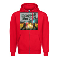 Red drop Zipper Hoodie - linhVisuals