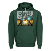 Sports Green drop Zipper Hoodie - linhVisuals