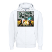White drop Zipper Hoodie - linhVisuals