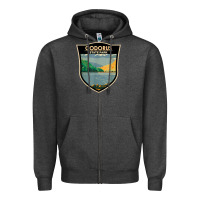 Charcoal Heather codorus state park pennsylvania badge vintage Zipper Hoodie - linhVisuals