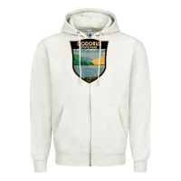 Oatmeal Heather codorus state park pennsylvania badge vintage Zipper Hoodie - linhVisuals