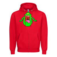 Red slimer ghost anime Zipper Hoodie - linhVisuals