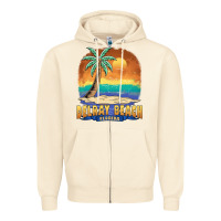 Sandshell delray beach florida  vintage distressed souvenir long sleeve t shirt Zipper Hoodie - linhVisuals