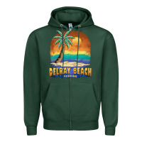 Sports Green delray beach florida  vintage distressed souvenir long sleeve t shirt Zipper Hoodie - linhVisuals