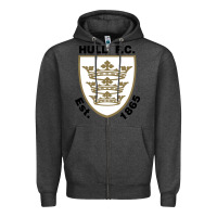 Charcoal Heather hull fc Zipper Hoodie - linhVisuals