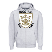 Heather Grey hull fc Zipper Hoodie - linhVisuals