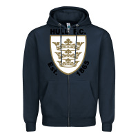 Navy hull fc Zipper Hoodie - linhVisuals