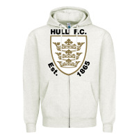 Oatmeal Heather hull fc Zipper Hoodie - linhVisuals