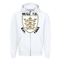 White hull fc Zipper Hoodie - linhVisuals