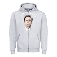 Heather Grey sports nicolas cage as john travolta Zipper Hoodie - linhVisuals