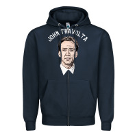 Navy sports nicolas cage as john travolta Zipper Hoodie - linhVisuals
