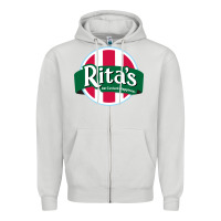 Dove Grey rita's italian ice cafe Zipper Hoodie - linhVisuals
