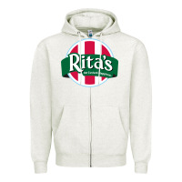 Oatmeal Heather rita's italian ice cafe Zipper Hoodie - linhVisuals