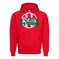 Red rita's italian ice cafe Zipper Hoodie - linhVisuals
