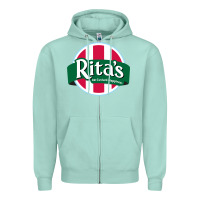 Seafoam rita's italian ice cafe Zipper Hoodie - linhVisuals